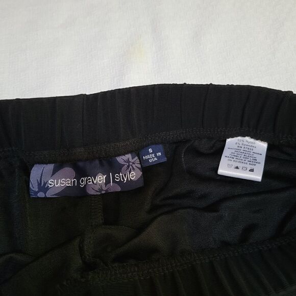 Qvc Susan Graver Liquid Knit Black Pants SMALL Mint Condition - Picture 8 of 9